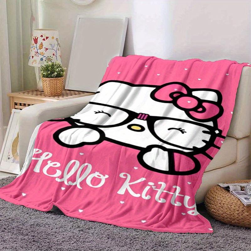 1pc. Hello Kitty Glasses Pink Heart Home Office Outdoor Blanket Gift for All Seasonsz041716
