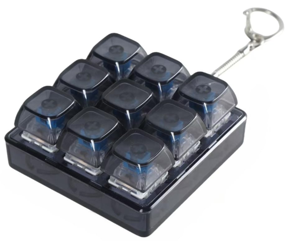 Mechanický klávesový spínač Klávesnice Přívěsek na klíče Tester klávesových spínačů 9 kláves