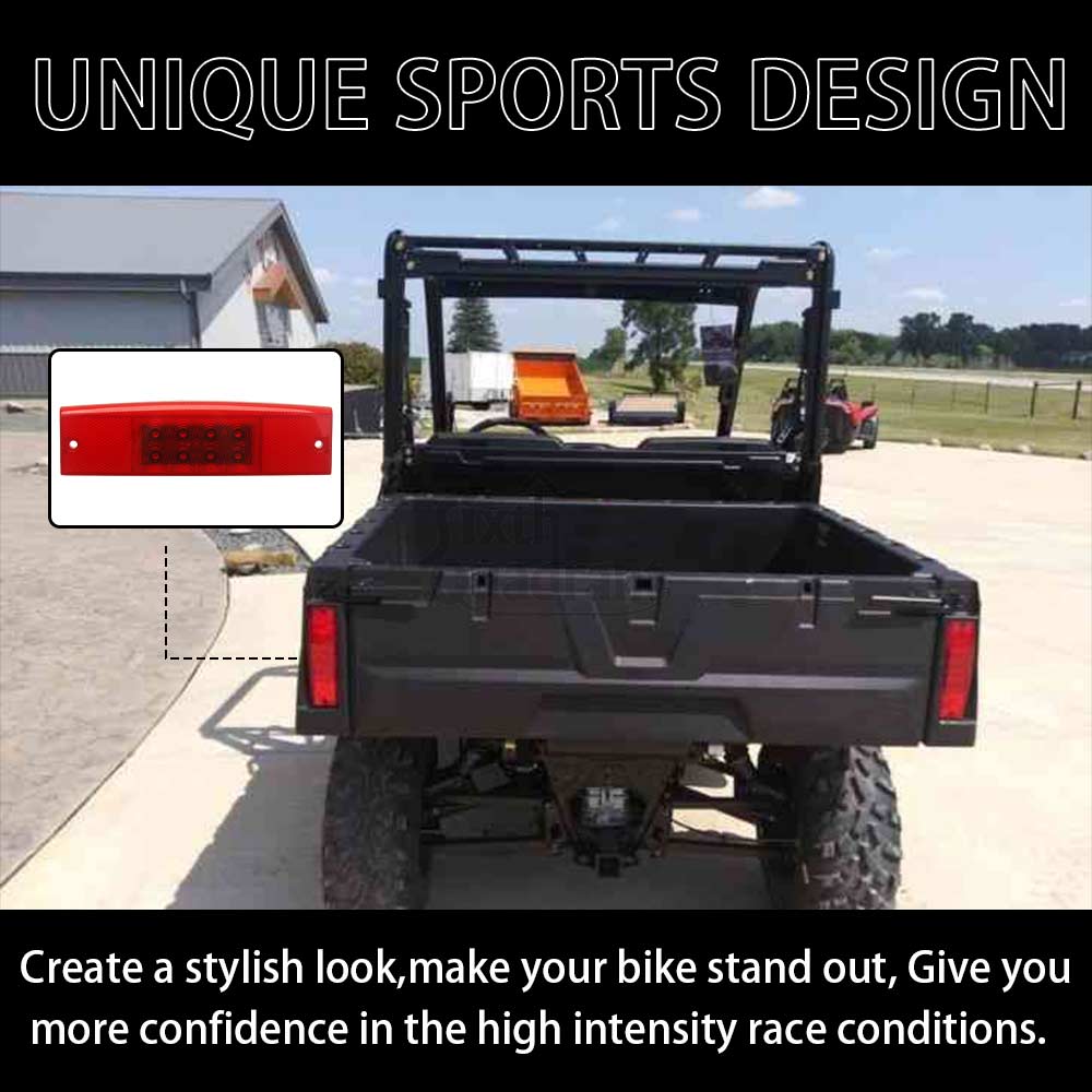 1 Pair UTV ATV Rear Brake Lamp LED Tail Light Smoke For Polaris Ranger 400 500 570 800 EFI Midsize Accessories Replace #2411450