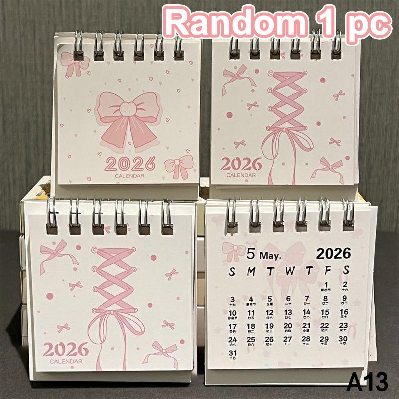 

2026 Міні Настільні Календарі Милий Дизайн Метелика та Коня Паперовий Місячний Планувальник Щоденного Офісного та Особистого Планування Милий Декор для Столу