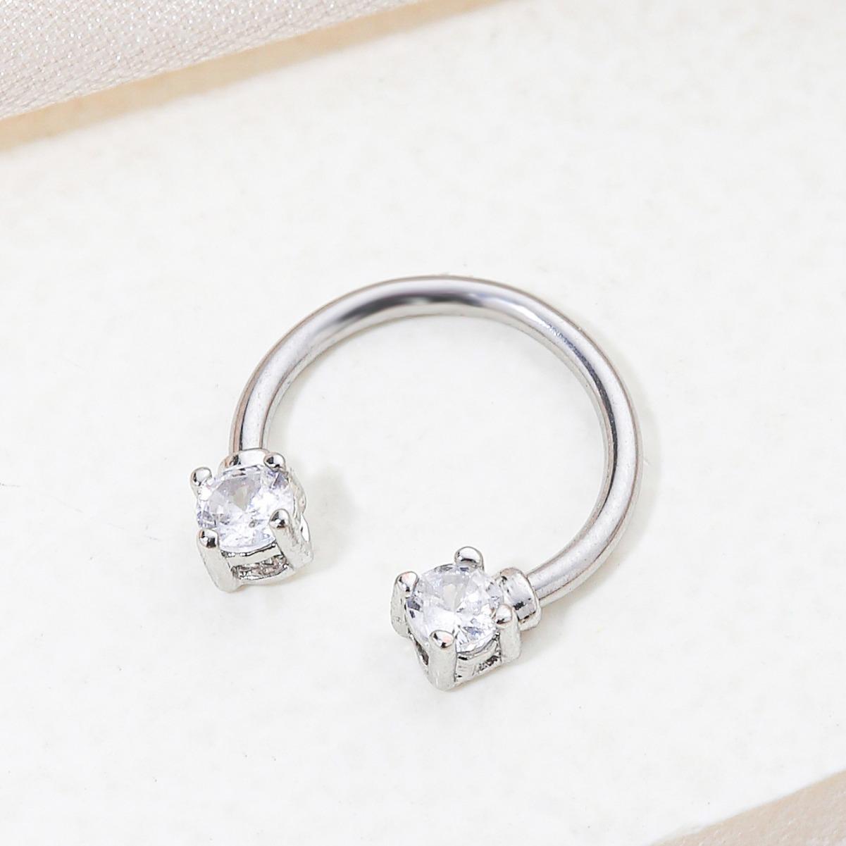 

Нишевые пирсинг-украшения, полные просверленных колец для носа, популярные гвоздики для носа С-образной формы, персонализированные женские полукруглые кольца для носа, универсальные украшения