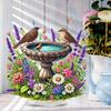 Acrylic 2D Flat Print Flower DIY Diamond Painting Desktop Ornaments Kit Diamond Painting Desktop Decorations for Adults Beginner