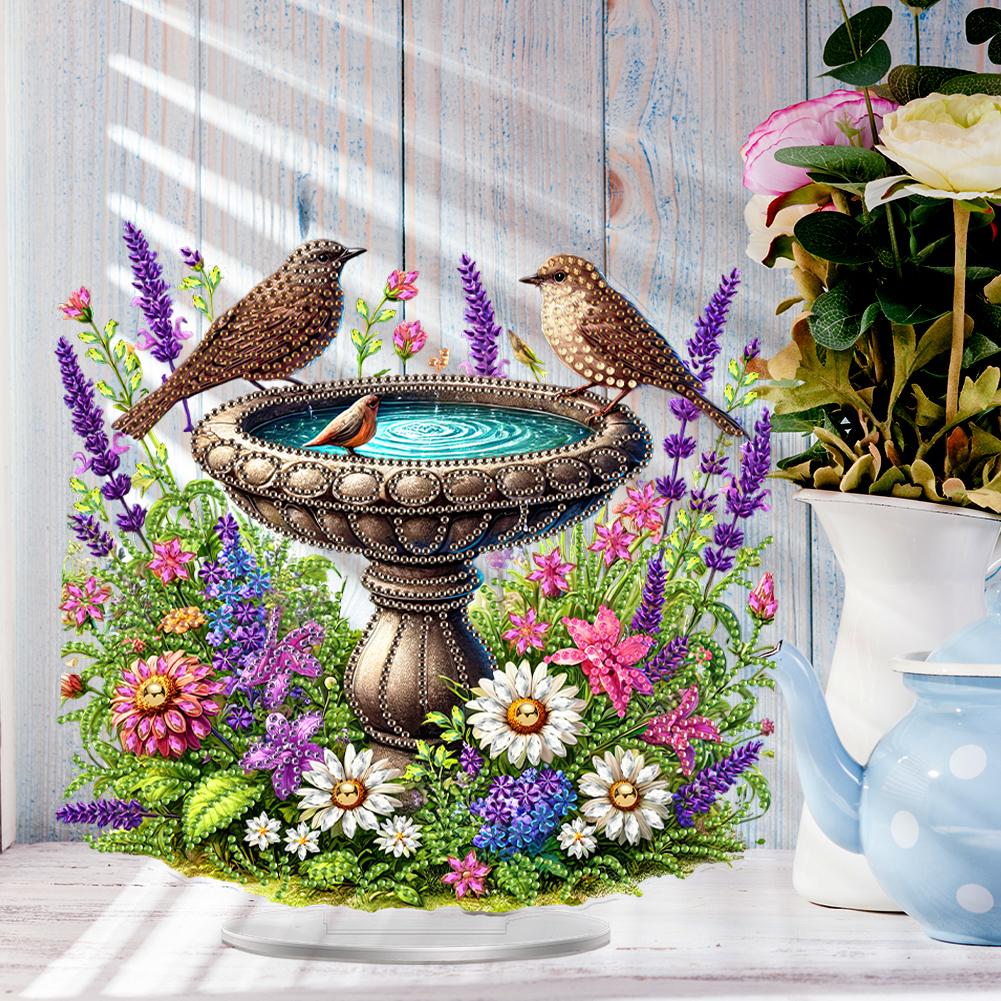 Acrylic Special Shaped Colorful Pattern Table Top Diamond Painting Ornament Kits Diamond Painting Desktop Decorations for Adults