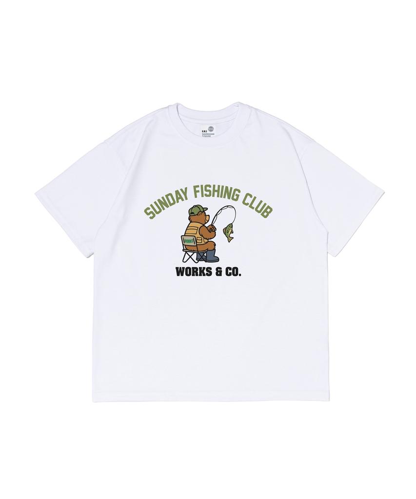 Wogseuaenko Fishing Club & Bears Short Sleeve T-Shirt (White)