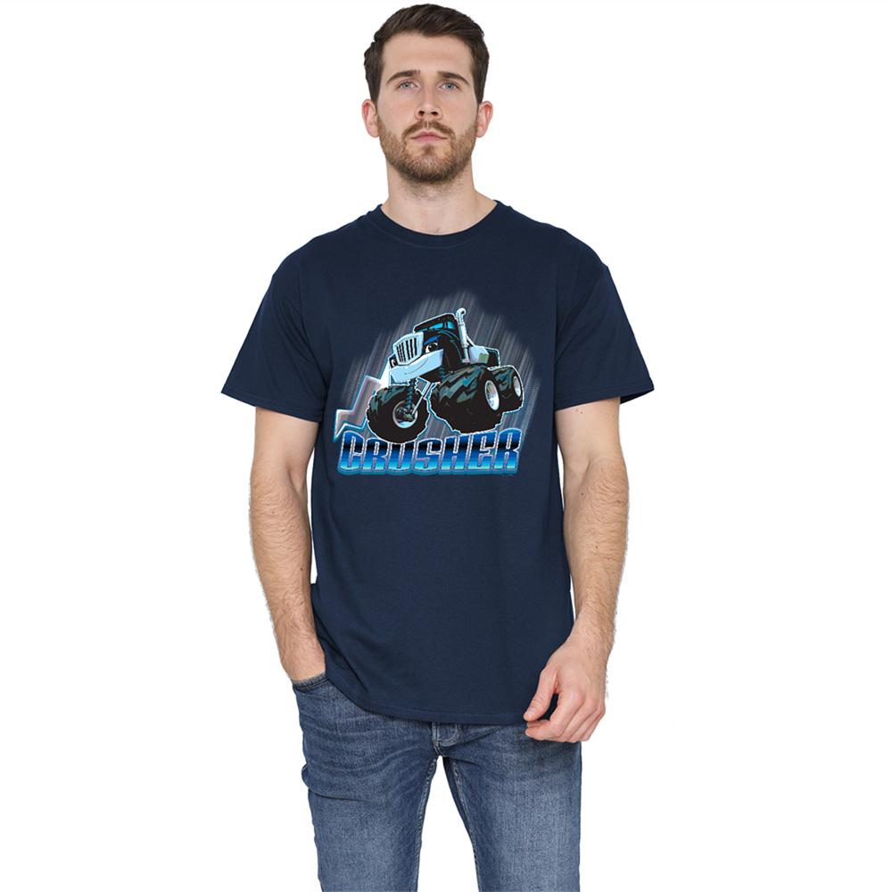 Blaze & The Monster Machines Unisex Adult Crusher Badge T-Shirt