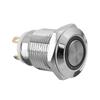 12mm LED Push Button Switch 12V 4Pin Silver Momentary Self-Locking Switches Waterproof