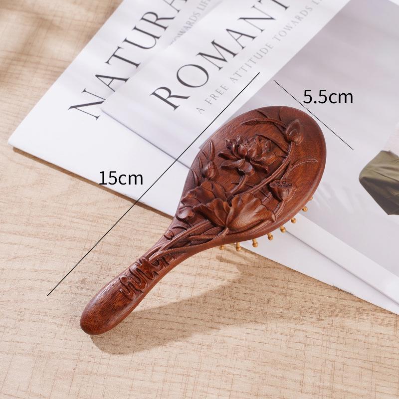 Péče o vlasy Zvířecí tvar Vzduchový polštářek Santalové dřevo Hřeben Přenosný Antistatický Masážní hřeben Ulevuje pokožce hlavy Vzduchový polštářek Hřeben Dárek