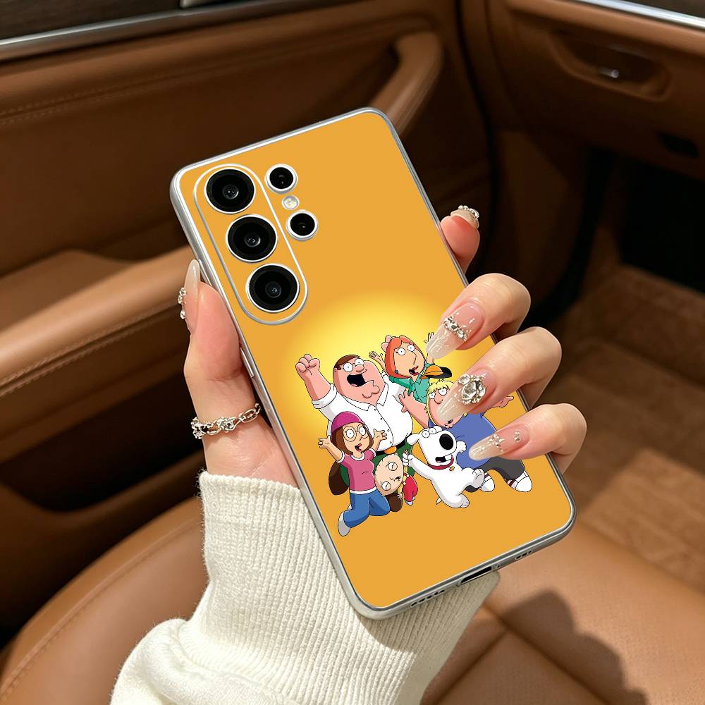 Family Cute G-Guys Phone Case For Samsung S25,S24,S21,S22,S23,S30,Ultra,S20,Plus,Fe,Lite Transparent Cover
