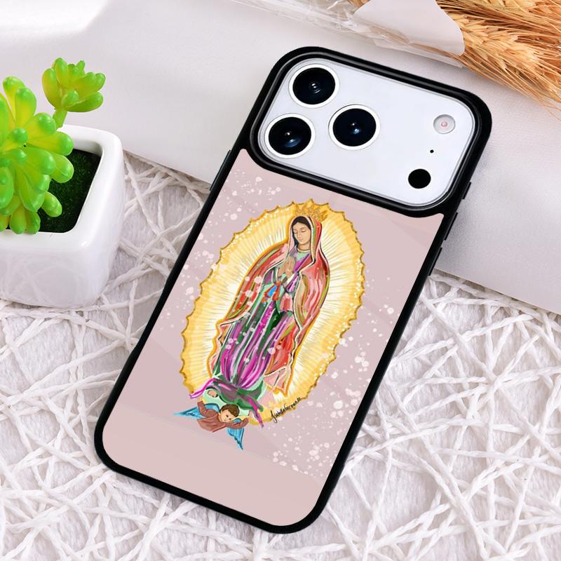 Virgen De Guadalupe Virgin Mary Shockproof Phone Case for iPhone 17 Air 16e 15 11 12 14 13 Pro Max Cover Coque