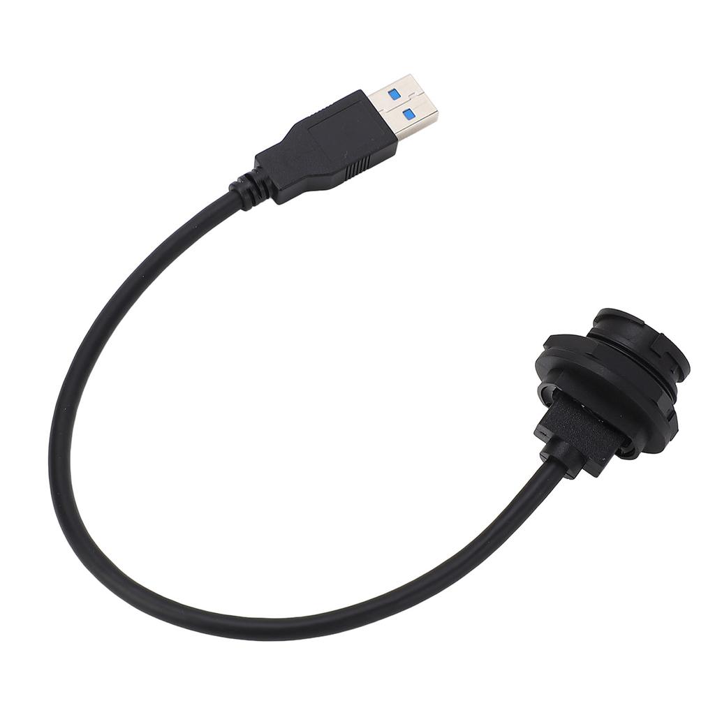 USB3.0 Panel Socket Waterproof Data Connector with Extension Cable Male Female Straight Head 0.3mete