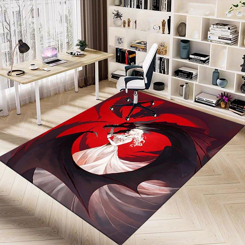 1 alfombrilla para silla de oficina Fire and Blood, Alfombrilla para decoración del hogar, Alfombrilla temática de fantasía, Alfombrilla duradera, Decoración de dragón, Adecuada para amantes de la temática de fantasía