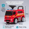 DEVESSPORT Children's Ride-on Truck Fire Truck Mercedes Antos, Official License, Light-up Siren, Sounds, Storage