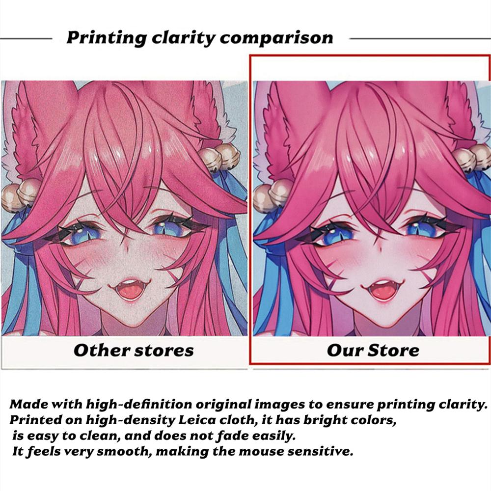 Japanese Anime femininity 3D Silicone Wrist Rest Mouse Pad Ergonomic Purple cat ear girl