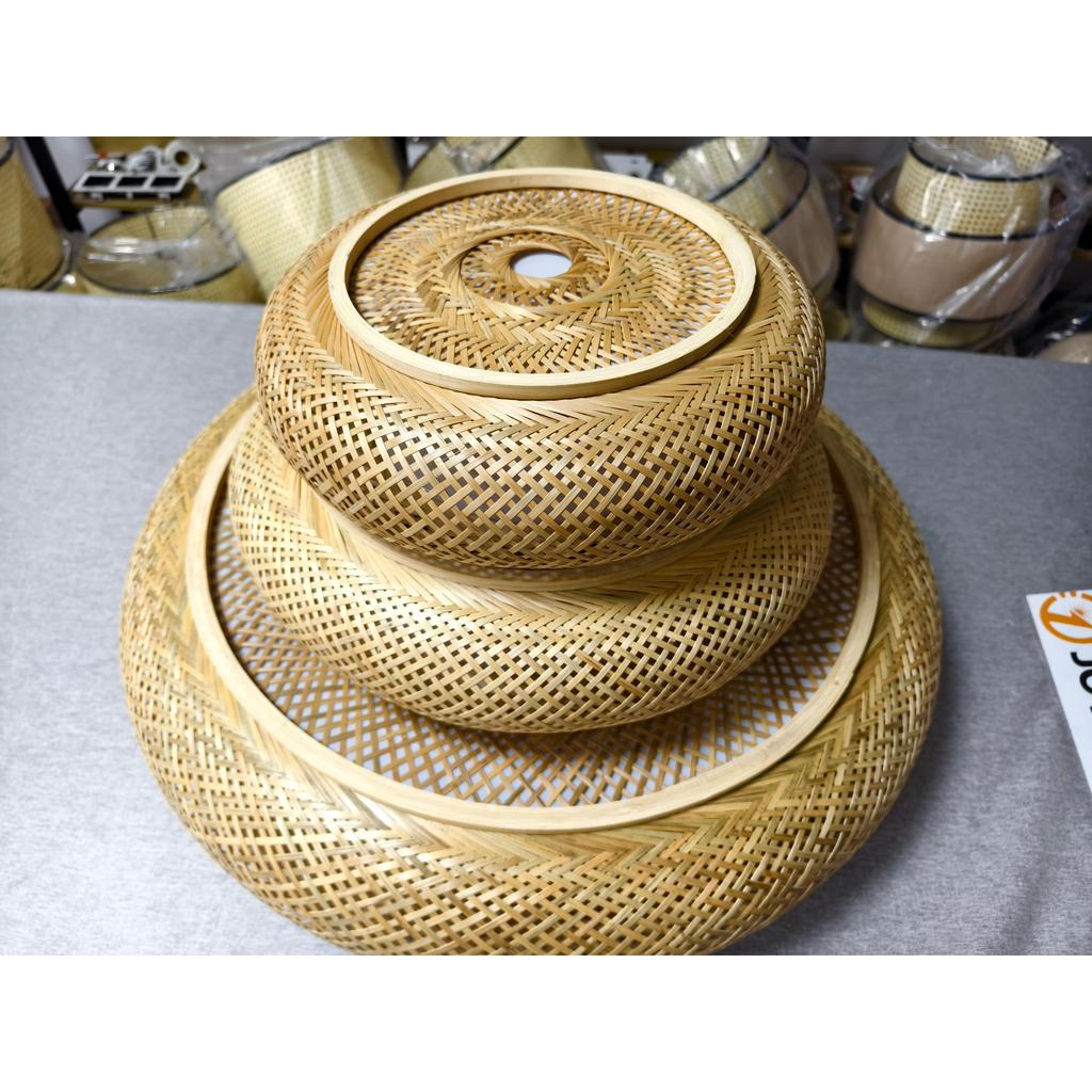 Woven Bamboo Chandelier Lamp Indoor Lighting Home Hotel Restaurant Kitchen Dining Decorative Rattan Pendant Light