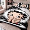 Betty Boop 3Pcs Bedding Set Duvet Cover With Two Pillowcases For Bedroom Home Decoration