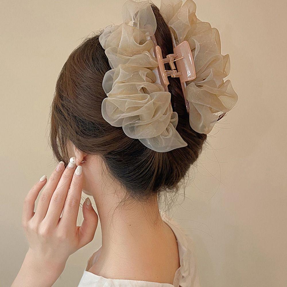

Mesh Hair Claws Bow Claw Clips for Thick Hair Hairgrips Hair Pins Women