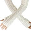 Hemp Flowers  Fingerless Knitted Long Gloves  