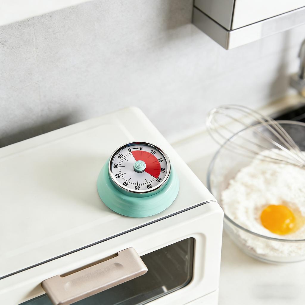 Stainless Steel Mechanical Magnetic Timer Reminder, No Battery Required