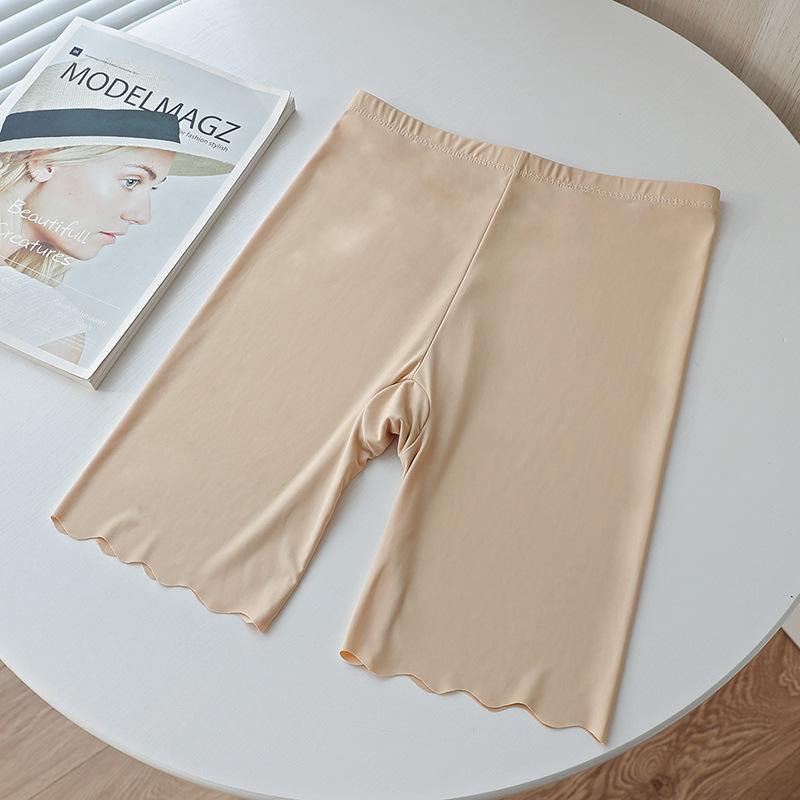 

Women s Summer Ice Silk Seamless Anti-Exposure Shorts – Plus Size, No Curl, Hip-Lifting, Wearable Outdoors Large