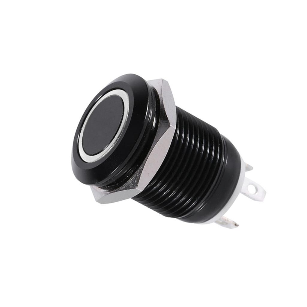 Car 12mm LED Light Momentary Push Button   Toggle Black Case 2A