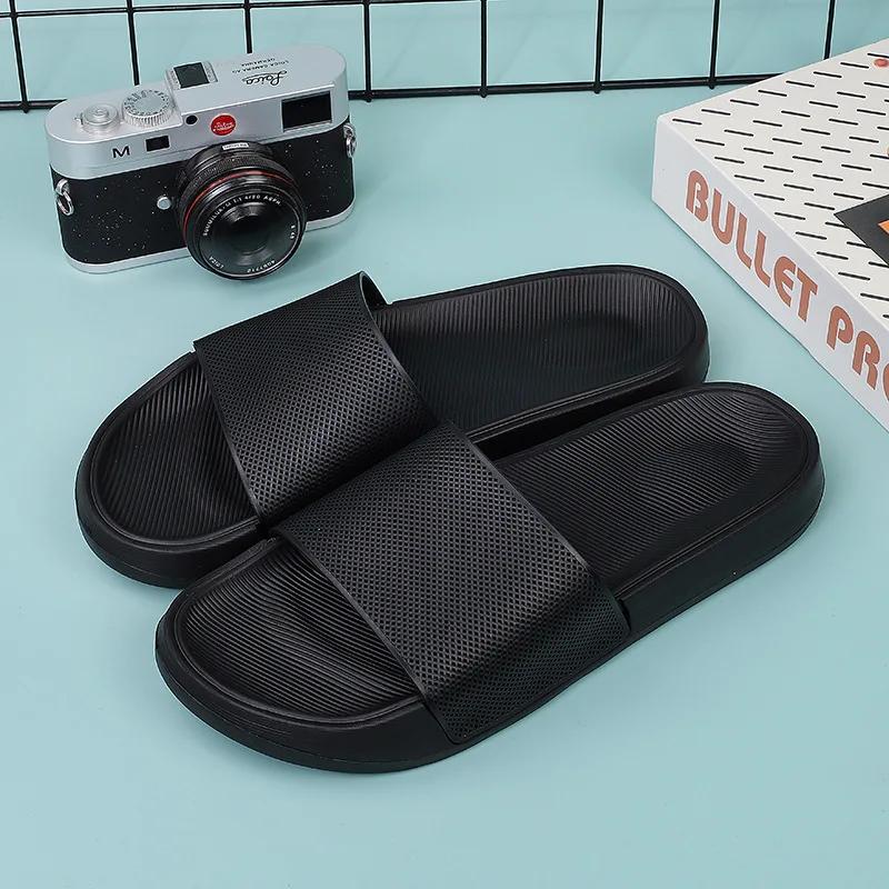 Summer Fashion Couple PVC Slippers Men's Women's Flat Sandals Polyester Lining Breathable Slip-On Slippers