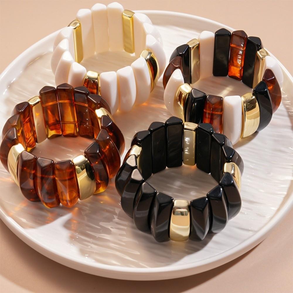 Geometric Exaggerated Bracelet Wide Retro Hand Ring Simple Wide Chunky Bangles  Summer