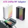 ATX 24-Pin 90-Grad-Netzteiladapter Desktop-PC-Motherboard-Netzkabelmanagement DIY-Mod-Zubehör Schwarz-Weiß-Option