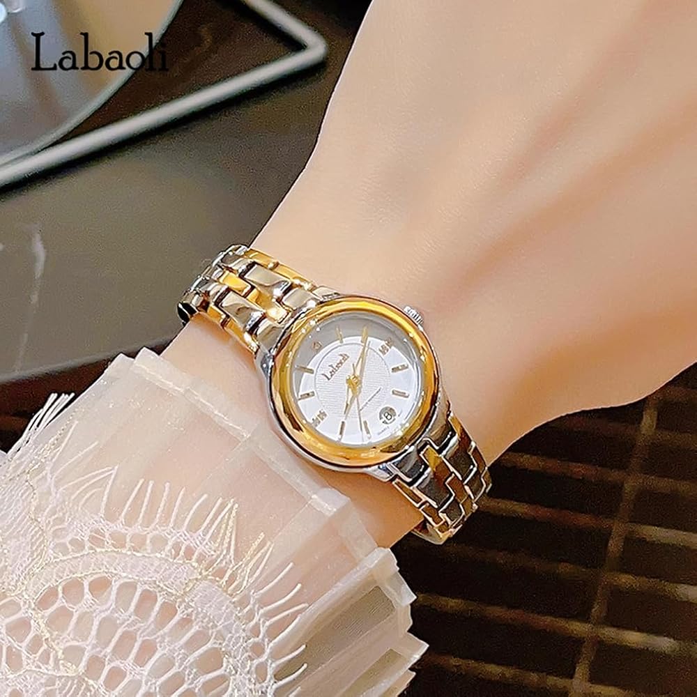 Elegant Women's Simple Stainless Steel Waterproof Watch Gold Silver
