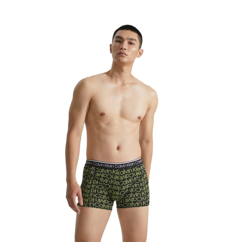 Calvin Klein Cotton Jacquard Waistband Boxer Briefs 3-Pack Men underwear Black NP2421O9WQ