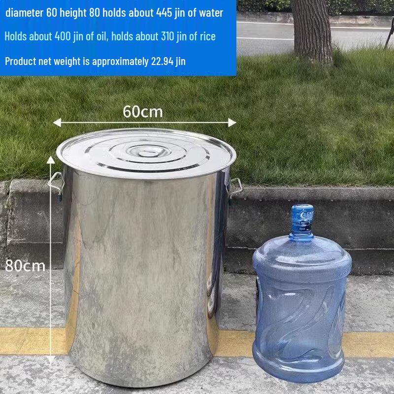 Heavy-Duty Stainless Steel Storage Pot/Bucket
