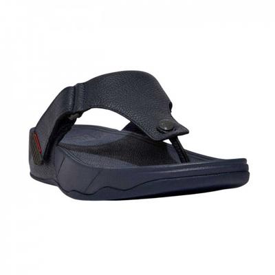 FitFlop Herren Leder Zehentrenner Flache Sandalen