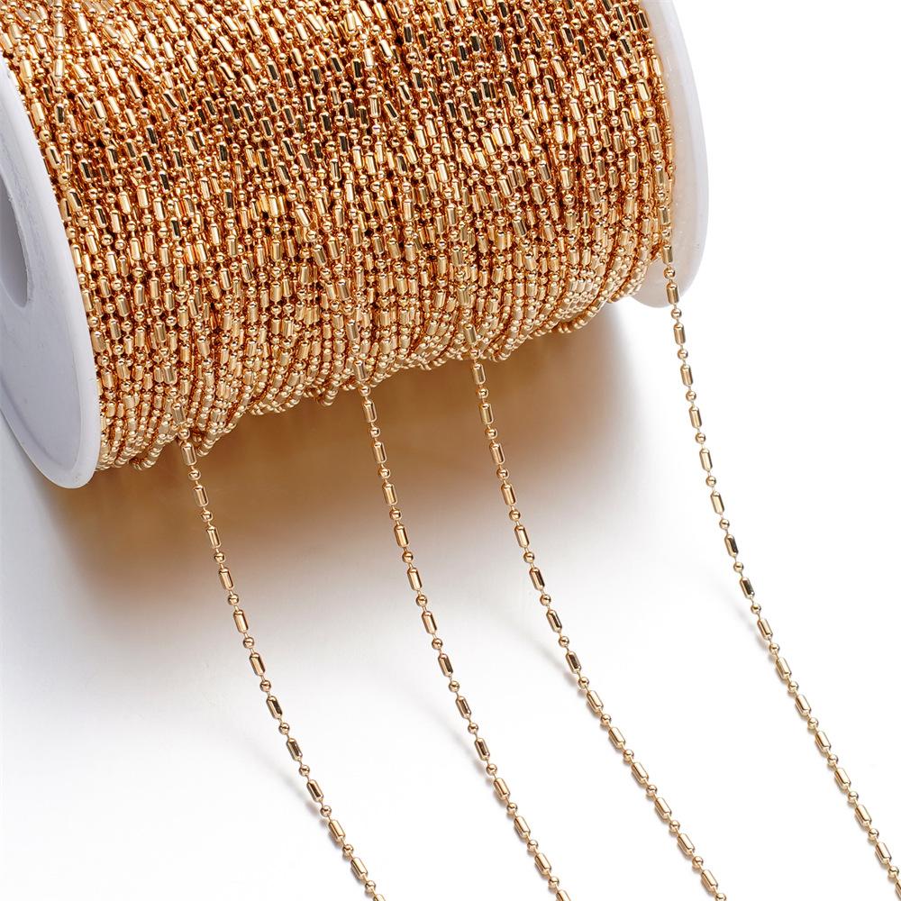 1.5MM Bead Chain Bamboo Chain Fringed Tail Chain for DIY Necklace Bracelet Jewelry Making Chain Findings Supplies