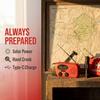 Portable Solar Hand-Crank Emergency Radio with Flashlight and SOS Alarm