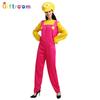 Super Mario Couple Cosplay Mario Overalls Anime Cartoon Game Uniform