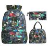 Lightweight 3Pcs School Backpack Set Rucksack Bookbag Lunch Bag Pencil Case Back To School Accessory for Teenage Boys Girls