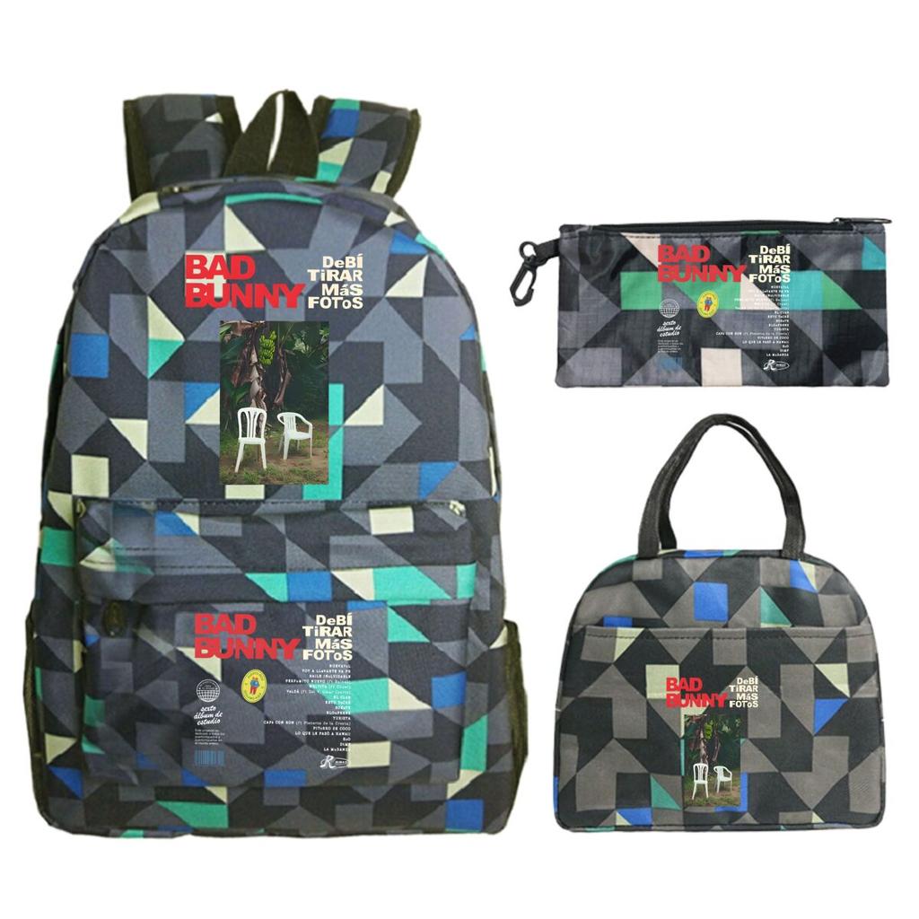 Lightweight 3Pcs School Backpack Set Rucksack Bookbag Lunch Bag Pencil Case Back To School Accessory for Teenage Boys Girls