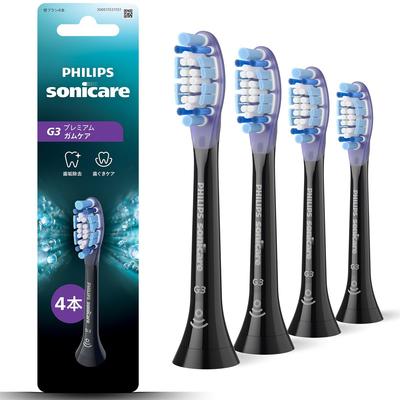 PHILIPS Sonicare G3 Premium Gum Care Replacement Toothbrush Heads Black 4-Pack HX9054/91