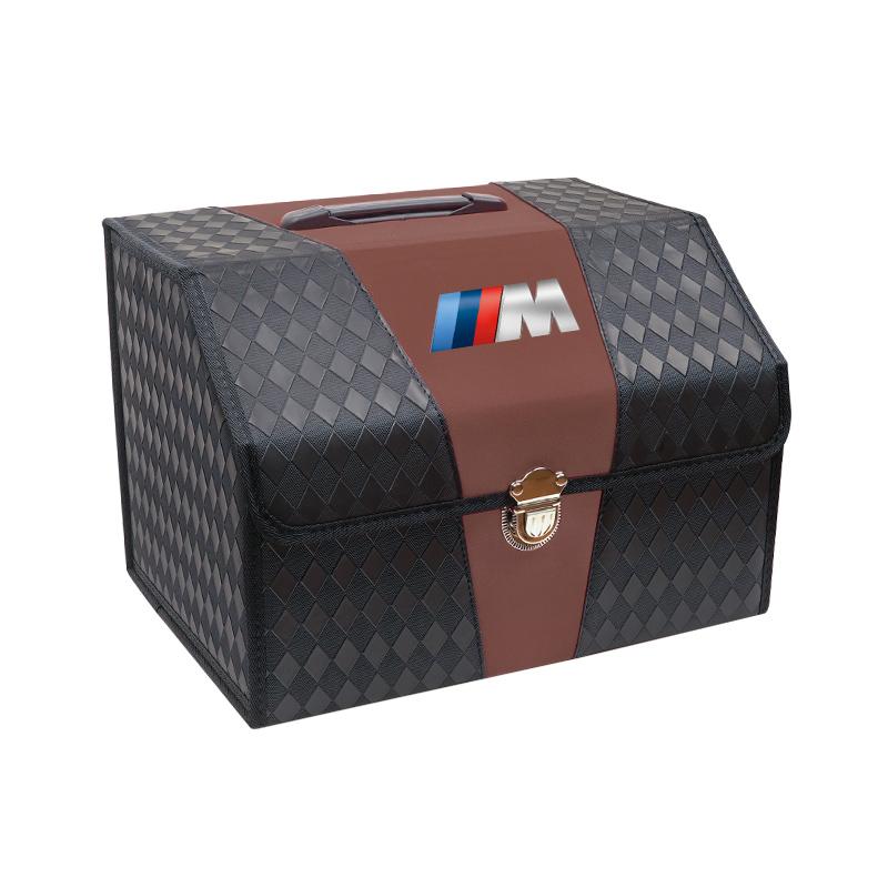 Leather Car Trunk Advanced Double Color Storage Box Valve Cap Accessories For BMW X1 X2 X3 X5 X4 X6 X7 iX3 F20 F10 F07 E70 E4