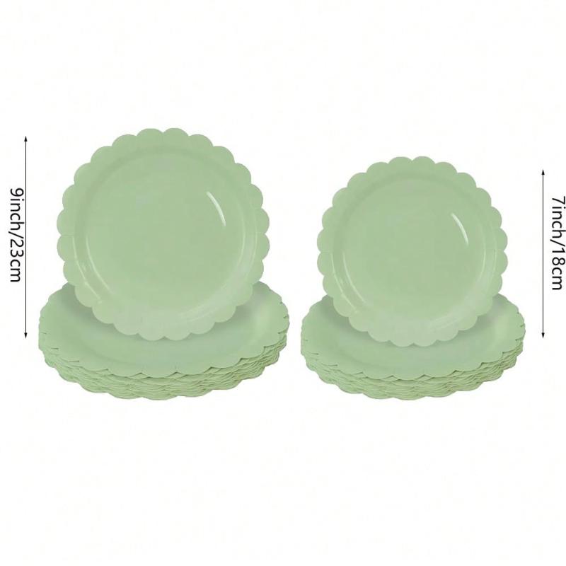 Hellblaue Pappteller 7 Zoll Babyblau Gezackte Teller Einweg-Essteller für Hochzeit Dusche Geburtstagsparty Dessertteller