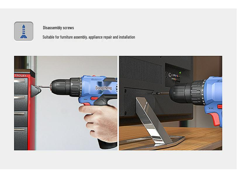 Dongcheng Cordless Brushless Lithium Hammer Drill & Electric Screwdriver