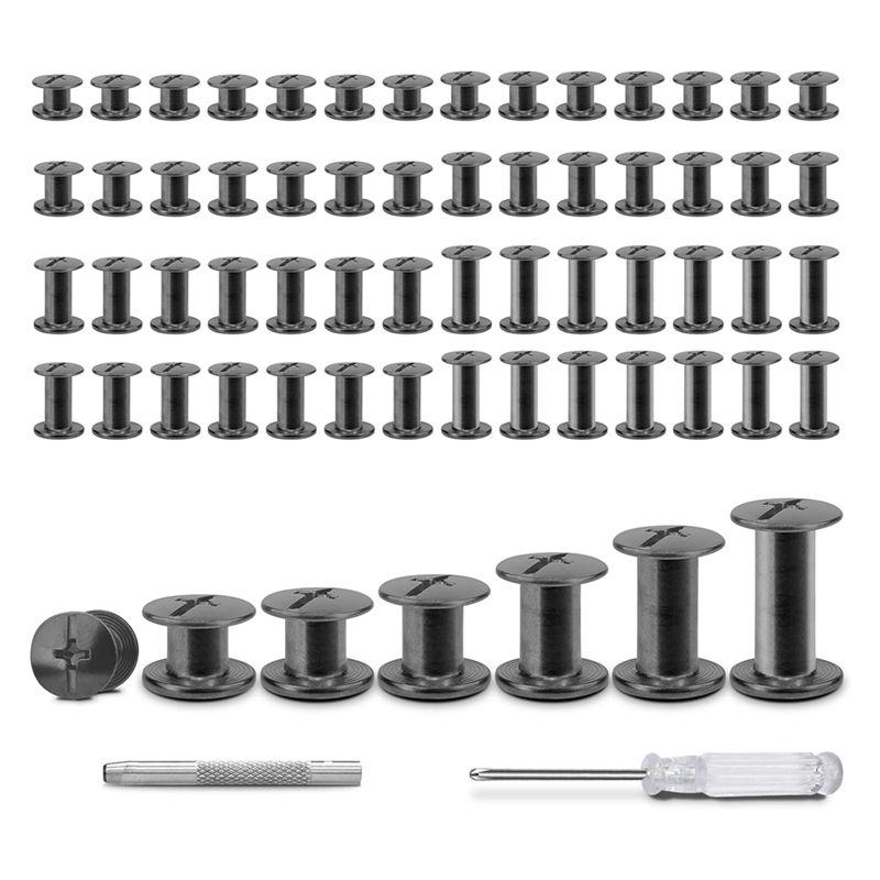 

Aug. 120 Sets Leather Rivet Binding Screws Hardware Fasteners For Belts, Wallets, Bags, Collars