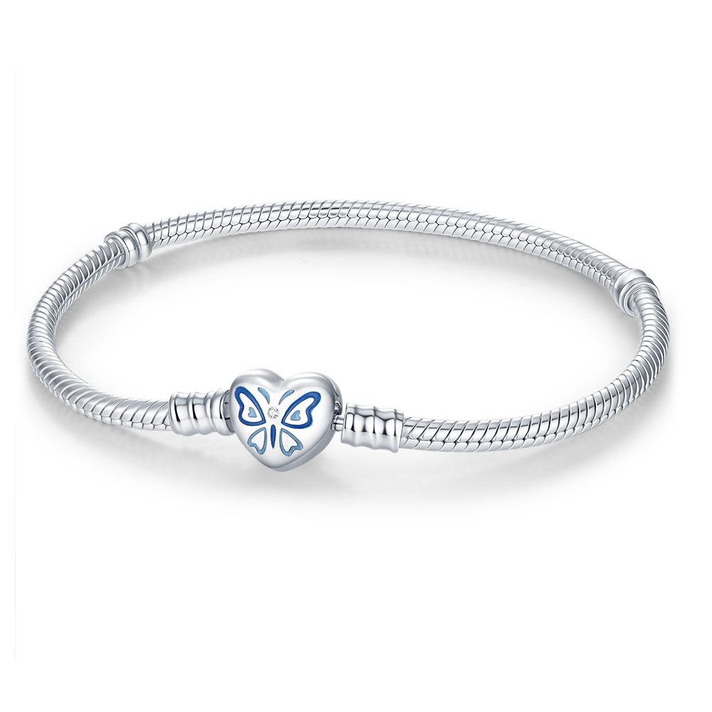 925 Silver Flower Heart Bracelet Sparkling Sun Moon Star Bracelet for women Fit original charms beads jewelry love gift