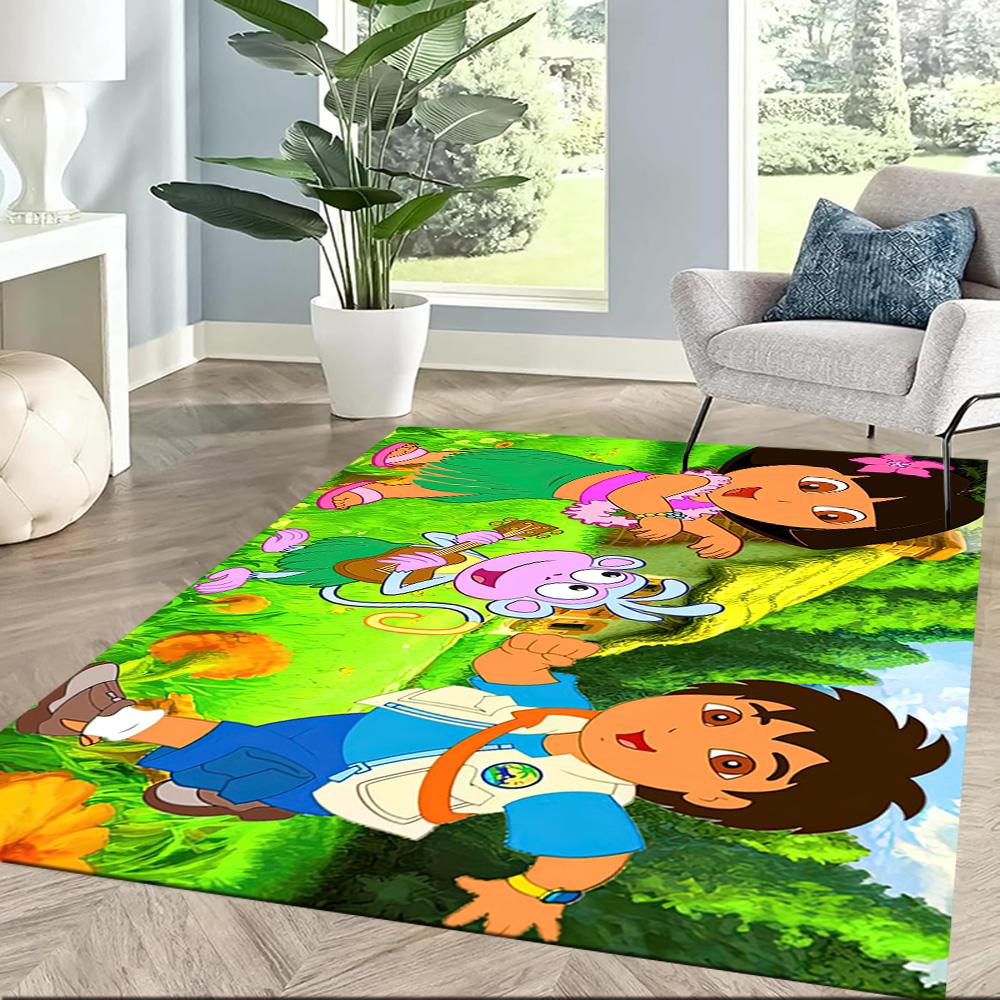 Dora Explorer Area Rug Perfect for Study room Entryway Kitchen Game Room Anti-slip Rug Office home decor Gift for Festivals