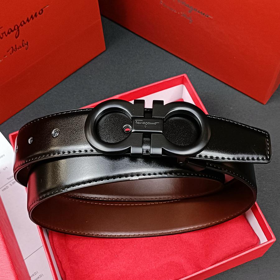 Salvatore Ferragamo Pánský opasek 3,3 cm, luxusní značkový, designový, k obleku, k džínám, formální, značkový