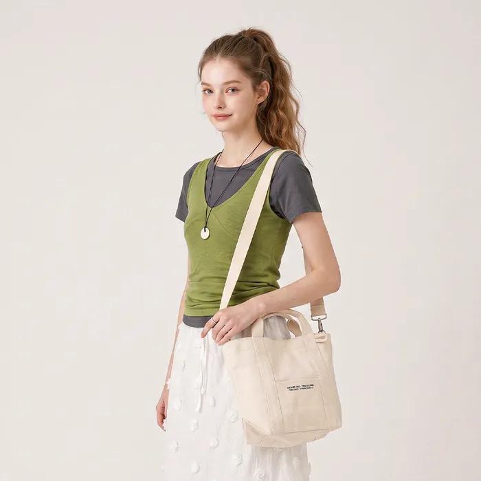 Daily Tote Canvas Bag (Ivory)