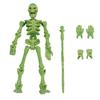 3D Printed Skeleton Action Figure Multi-Jointed Movable Articulated Skeleton Toy Collectible Desktop Decoration for Kids Artists Collectors