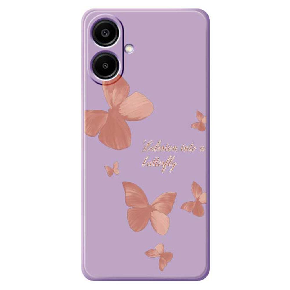 For Samsung Galaxy A07 4G Case Many Butterflies Pattern Printing Straight Edge TPU Phone Back Cover