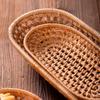Aufbewahrungsbehälter aus Rattan Handarbeit Obstkorb Snack-Aufbewahrungskorb für Zuhause Outdoor-Picknick