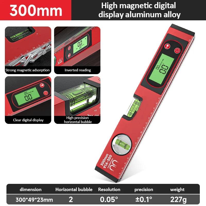 0-90° Inclinometer Bubble Magnetic Level Ruler Digital Protractor Angle Finder Portable Electronic Level Slope Scale Ruler