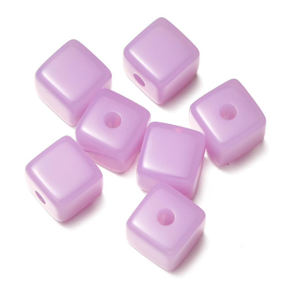 10pcs/lot Acrylic Jelly Colored Square Shape Beads Big Bracelet Loose Beads For DIY Jewelry Making Necklace Craft Accessories